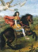 Pierre Mignard Louis XIV of France riding a horse oil painting